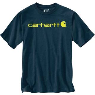CARHARTT T-shirt Core Logo S/S NIGHT BLUE HEATHER - M