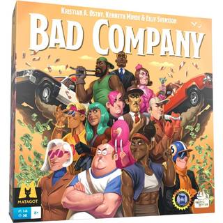 Matagot Bad Company Board Game | Gang Heist -tema Set Collection Strategi Game | Sjovt familiespil til børn og voksne | Alder 8 | 1-6 spillere |