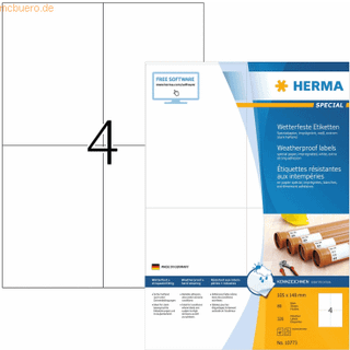 HERMA 10773 printer label White Self-adhesive printer label