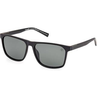 Timberland Mand TB9312 02R Solbriller Injiceret Sort Grøn Firkantet Polariseret