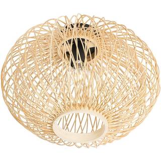 Lindby Solvira loftlampe, bambusflet, rund