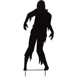 Halloween Dekoration, Silhuet af Metal Zombie, 135 cm TILBUD NU