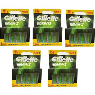 Gillette Mach 3 Sensitive Razor Refill 20 patroner
