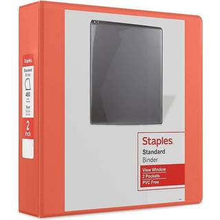 Staples 82642 Standard 2-tommer 3-ring View Binder Orange (26446-CC)