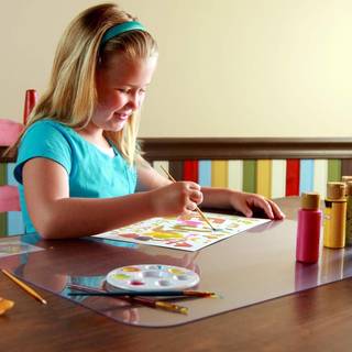 Es Robbins Everlife Desk Pad 19 """" X24 """" Clear