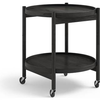 Brdr. Krüger Bølling bakkebord 50 cm. - Sortlakeret eg - Bakke 1: Sortbejdset eg / Bakke 2: Sortbejdset eg