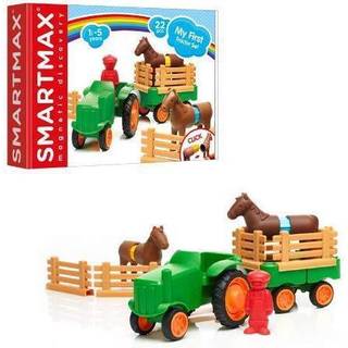 SmartMax Min f?rste g?rdstraktor Stem Magnetic Discovery Play Set med bev?gende traktor i alderen 1-5