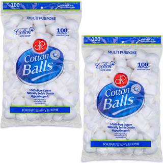 Decorrack 200 Count [stor størrelse] Bomuldskugler 100% ren bomuld til neglelak og make-up fjernelse Anvendelse af olie lotion eller pulver perfe