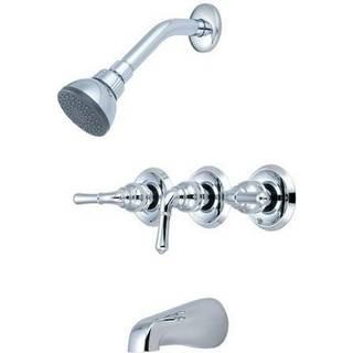 Olympia vandhaner P-3230-Bn Tre h?ndtagskar/brusebad s?t Tarnish Resistent Polished Chrome finish