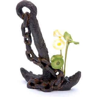 Penn-Plax Deco-replika Anker med faux silkeplante Akvariumdekorationsmedium (RR801)