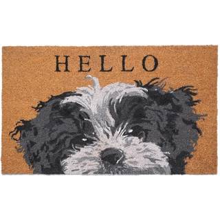 Calloway Mills sort og hvid Shih Tzu Doormat (17 """" X 29 """")