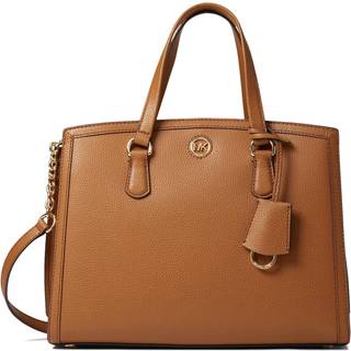 MK Chantal Medium Pebbled Leather Satchel - Brown - Michael Kors - ONE SIZE