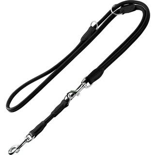 Læder rund line Elg 200 cm 10 mm bred sort