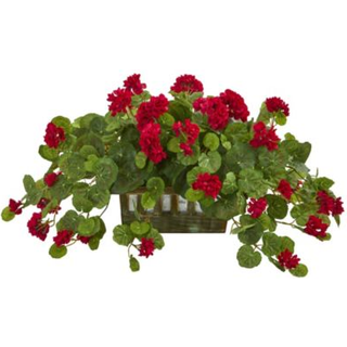 Næsten naturlig geranium dekorativ planter kunstig plante rød