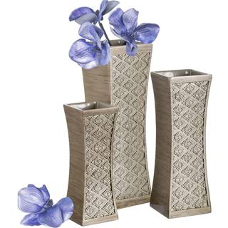 Dublin Flower Vase Set med 3 - Centerpieces til spisestue Bord dekorative vaser Hjemindretning Accenter til stue Sovev?relse K?kken og mere pakke