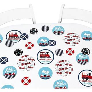 Big Dot of Happiness Railroad Party Crossing - Steam Train Birthday Party eller Baby Shower Giant Circle Confetti - Party Decorations - Large Con