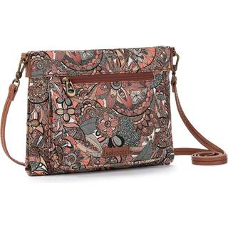 Sakoots Camden Small CrossBody i bomuld Ubelagt l?rred Sienna Spirit Desert