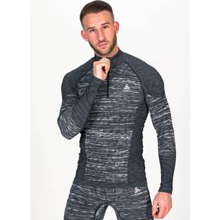 Odlo Herre Turtleneck ½ Zip M - Sort | Varm, Refleks & Genanvendt Materiale