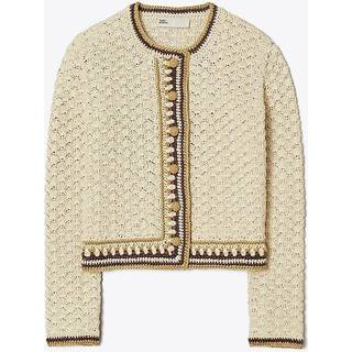 Tory Burch Cotton-blend cardigan - white - M