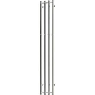 Habo Heather 04 håndklædetørrer, poleret rustfrit stål, 140 W, 263 x 1710 mm