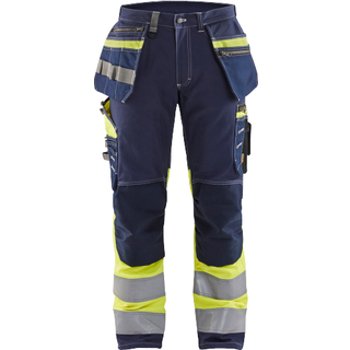 Blåkläder 179413709933C60 Benklæder med refleks med stretch, sort/høj synlighed gul Stl C60