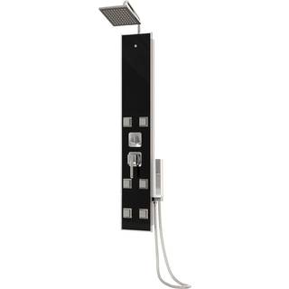 brusepanel 18x45,5x130 cm glas sort