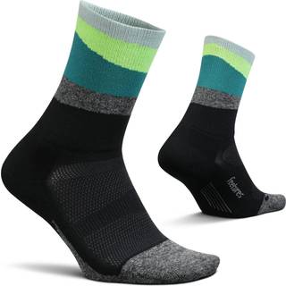 Feetures Elite Ultra Light Mini Crew Strømper Kompression Dame L-43-46 Sort/Grå