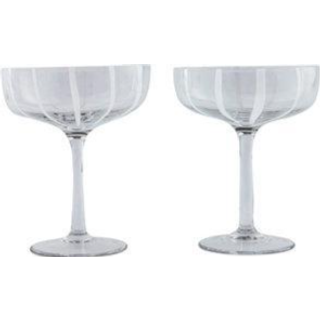 OYOY Mizu coupe champagneglas 2-pak Grey-white