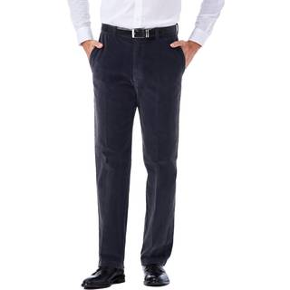 Haggar herre Stretch Corduroy Expandable Waist Classic Fit Flat Front Casual Pants Dusk 36W X 30L US