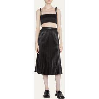 Proenza Schouler White Label pleated faux leather midi skirt - black - XS