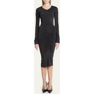 Victoria Beckham Ruched wrap jersey minidress - black - L