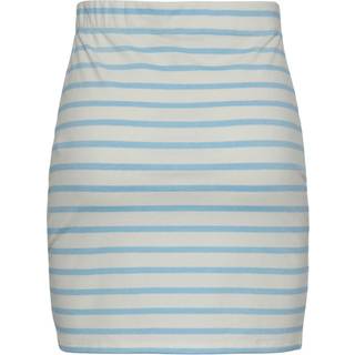 PIECES dame nederdel PCBIBBI - Cloud Dancer AIRY BLUE - S