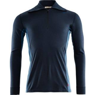 Aclima Men's WarmWool Polo Navy Blazer/Coastal Fjord, XL