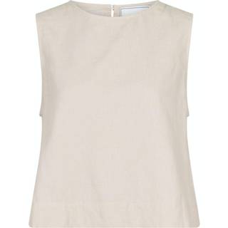 Svetlana Linen Top, Sand, 40