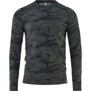 Camo Merino Wool Crew M DOlive (M)