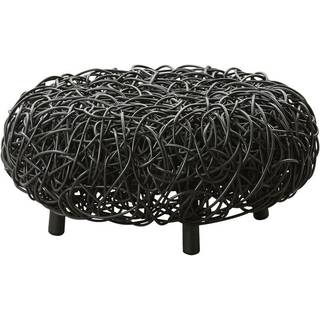Cane-line Loop fotpall Svart 56x50 cm