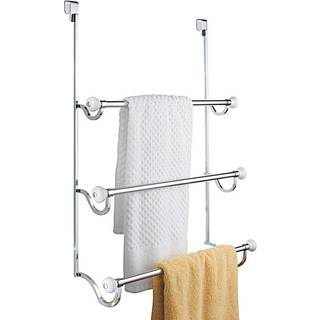 Idesign York Metal over bruserd?rh?ndkl?derstativkroge til master g?steb?rns badev?relse 4.75 """" x 17.75 """" x 22.5 """" Chrome