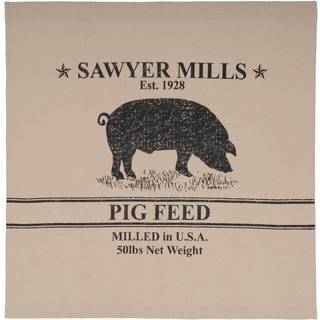 VHC Brands Sawyer Mill Pig Broes Gardain Black 72x72