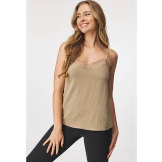 Pieces dame PCTIFFANY STRAP LACE TOP NOOS BC - Silver Mink - S