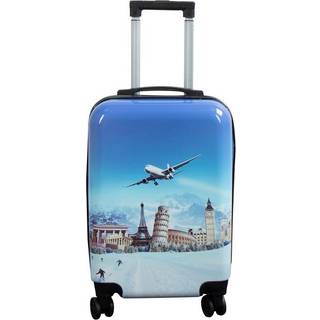 Kabine kuffert - Hardcase letvægt kuffert - Trolley med motiv - Airplane