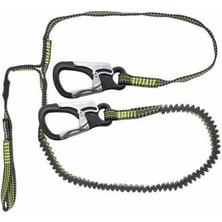 Sikkerhedsliner Spinlock Performance Safety Line, elastisk &amp; stiv, 2 meter (udstrakt) + 1 meter (stiv), ISO 12401 / OSR, med 2 karabinhager &amp; øje
