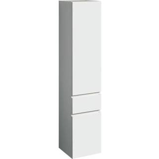 Geberit Renova Plan højskab med to låger og en skuffe: B=39cm, H=180cm, T=36cm, Hvid / Lakeret blankpoleret