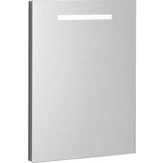 Geberit Renova Compact spejl med lys: B=50cm, H=65cm, Aluminium anodiseret