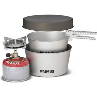 Gasblus Primus Mimer Stove Kit II, 2800 W + 2 gryder (1.3 &amp; 2.3 liter) + 1 stegepande + gribetang + opbevaringspose, Uden brændstof