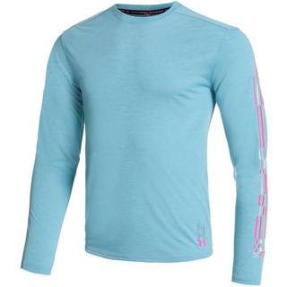 Under Armour Run Anywhere Breeze Long Sleeve Men - Blue, Pink, Size S - blue