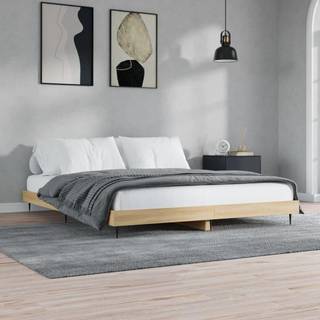 sengeramme 120x200 cm uden madras konstrueret træ sonoma-eg