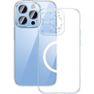Baseus - Krystal Gennemsigtig Magnetisk Cover og Beskyttelsesglas Sæt til iPhone 14 Pro Max