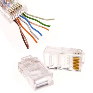 Modulært stik RJ45 UTP 8P/8C - 10-pak med pass-through-design