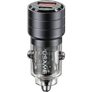 Usams Biloplader PD 95W m. USB-C & USB-A - Sort