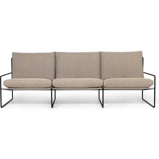 Ferm Living Desert 3-pers. sofa stof dark sand, sort stel